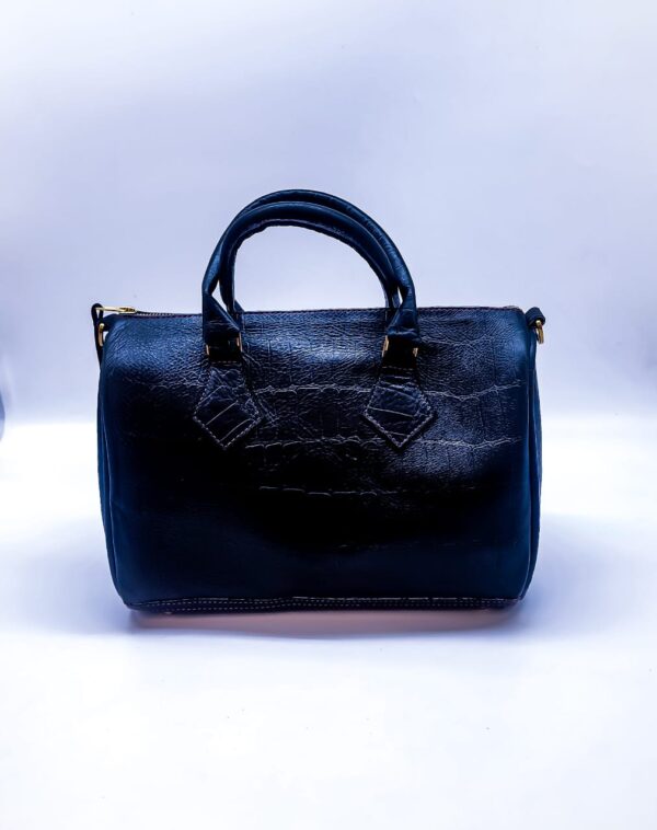 Radiance Leather Jaber Handbag - A Must-Have Practical Companion for Every Woman- 100% Cowhide Crocodile Print Black