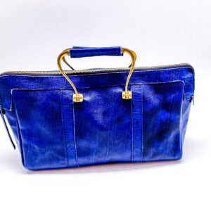 Radiance Leather Raza Clutch - A Stunning Beauty for Every Elegant Woman -100% Cowhide with Wild Boar print Blue