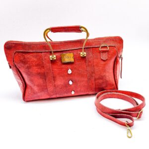 Radiance Leather Raza Clutch - A Stunning Beauty for Every Elegant Woman -100% Cowhide with Wild Boar print Red