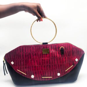 Radiance Leather Minw'a: Ultimate Carry-All Handbag Pure Cowhide Leather with alligator prints