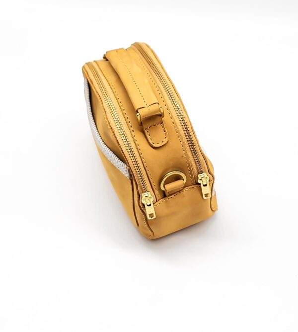 Radiance Leather Chog'o Sling - Ladies Mini Double Strand Sling Bag with Pearls and 24K Gold Plated Brass