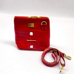 Radiance Leather Vikay Sling - Perfect Ladies Mini Sling Bag, 100% cowhide leather (Red)