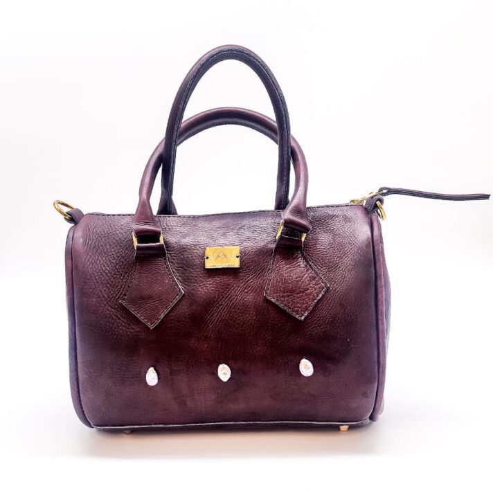 Jaber Mini Handbag – The Essential Accessory Every Woman Needs -100% Cowhide with Seal Print Vintage